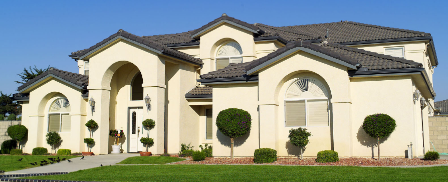 house with exterior finish