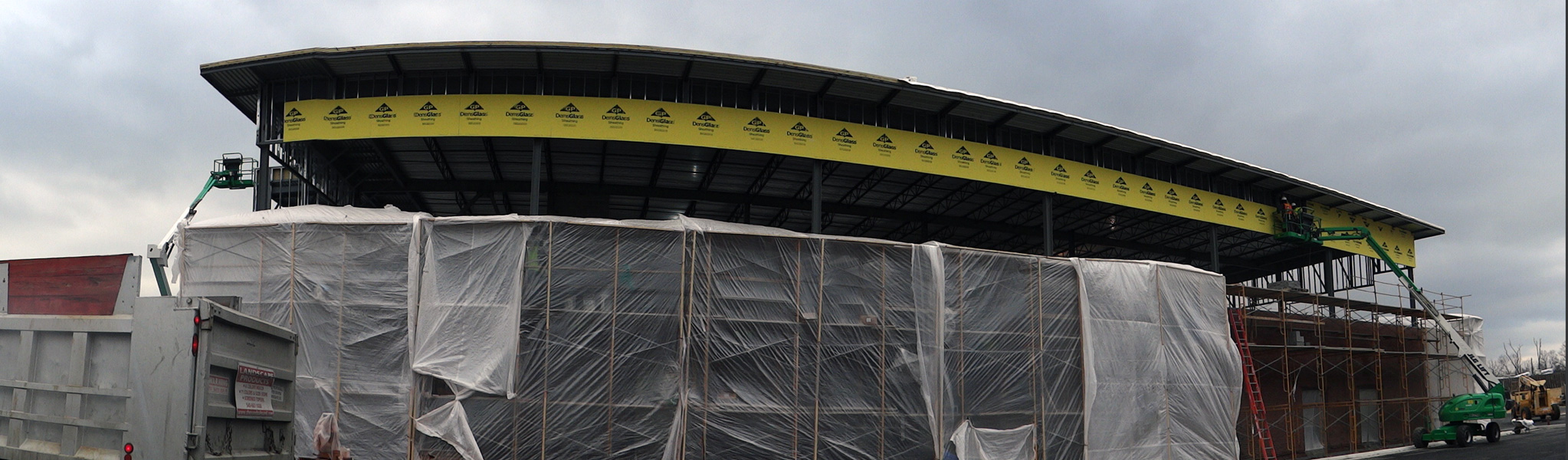 progression of the construction of the Naval Federal Credit Union