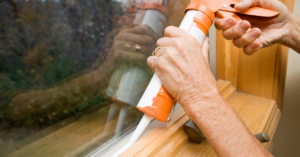 professional providing expert caulking services