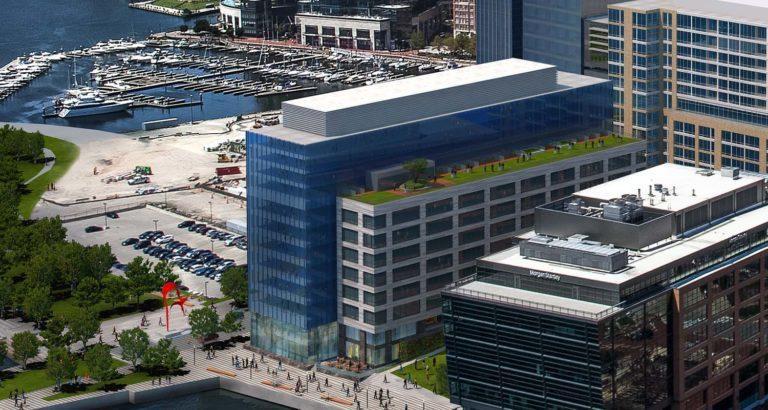 rendering of the exterior of Wills Wharf located in Baltimore Maryland